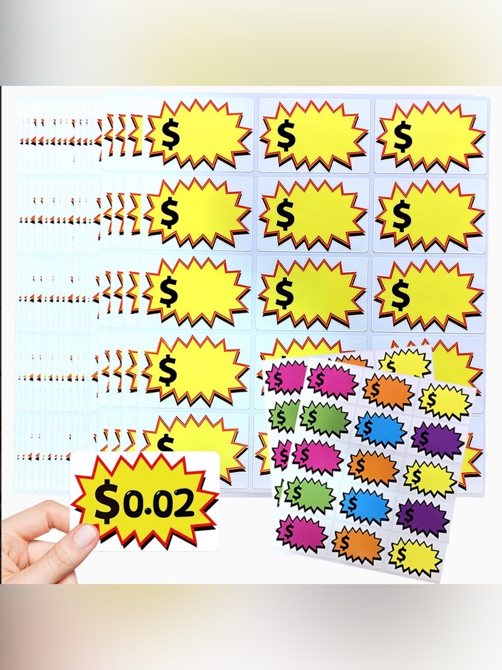 Pricing Sticker Tags
